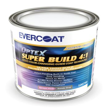 EVERCOAT® Optex™ Super Build 100740 Polyester Primer Surfacer, 3.78 L Can, Gray, 4:1 Mixing
