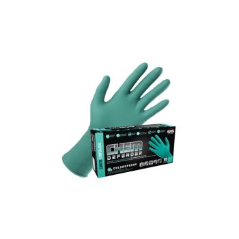 SAS® Chem Defender® 66594 Disposable Glove, X-Large, Chloroprene, Green