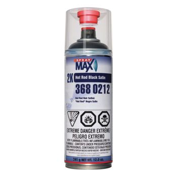 SprayMax® 3680212 2K Hot Rod Spray Paint, 12 oz Aerosol Can, Black