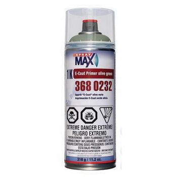 SprayMax® 3680232 1K E-Coat Primer, 11.2 oz Aerosol Can, Olive Green, 5.4 sq-ft Coverage