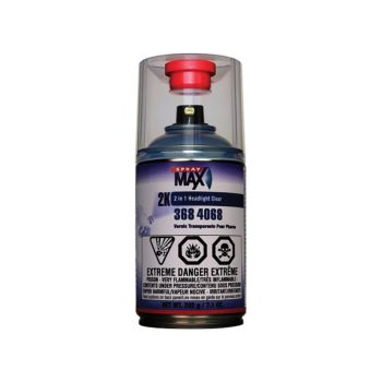 SprayMax&reg; 3684068 2K 2-in-1 Clear Coat, 250 mL, Gloss, 58% Solids Content