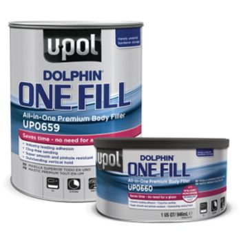 U-POL® DOLPHIN™ UP0660 Premium All-In-One Body Filler, 1 qt Tin, Off-White, Paste