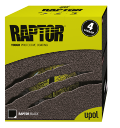 U-POL® RAPTOR® UP0821V Low VOC Raptor Kit, Tintable, 3:1 Mixing, 125 sq-ft Coverage