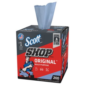 Scott® 75190 Multi-Purpose Shop Towel, 9 x 12 in, 200, Blue, Multi-Purpose, 1 Plys