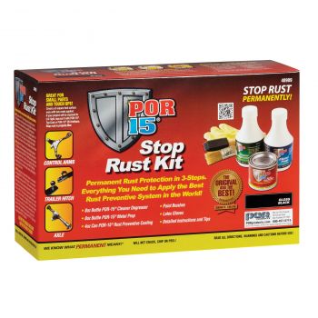 POR-15® 40909 Stop Rust Kit, 4 oz, Black, 6 sq-ft Coverage