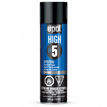 U-POL® UP0791V HIGH #5 High-Build Primer, 450 mL, Gray, 21.5 sq-ft Coverage, 60 min Dry Curing
