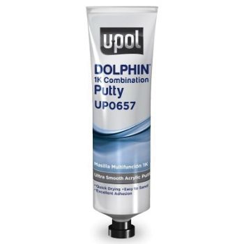 U-POL® DOLPHIN™ UP0657 1K Combination Putty, 200 g Tube, Olive Green, Liquid