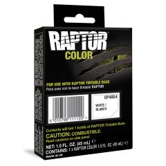 U-POL&reg; RAPTOR&reg; UP4854 Raptor Color, 1.5 fl-oz Pouch, White, 3:1 Mixing, 30 sq-ft Coverage, 5 to 7 days Curing