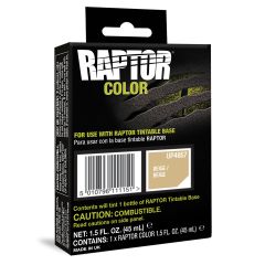 U-POL&reg; RAPTOR&reg; UP4857 Raptor Color, 1.5 fl-oz Pouch, Beige, 3:1 Mixing, 30 sq-ft Coverage, 5 to 7 days Curing