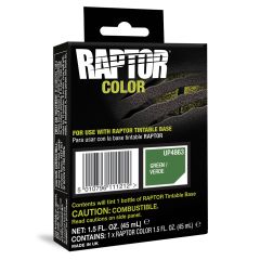 U-POL&reg; RAPTOR&reg; UP4863 Raptor Color, 1.5 fl-oz Pouch, Green, 3:1 Mixing, 30 sq-ft Coverage, 5 to 7 days Curing