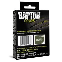 U-POL&reg; RAPTOR&reg; UP4865 Raptor Color, 1.5 fl-oz Pouch, Olive Green, 3:1 Mixing, 30 sq-ft Coverage