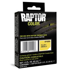 U-POL&reg; RAPTOR&reg; UP4866 Raptor Color, 1.5 fl-oz Pouch, Yellow, 3:1 Mixing, 30 sq-ft Coverage, 5 to 7 days Curing