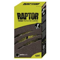 U-POL&reg; RAPTOR&reg; UP4803 2.6 VOC Raptor Kit, 1 qt Spray Bottle, Black, 30 sq-ft Coverage, 5 to 7 days Curing