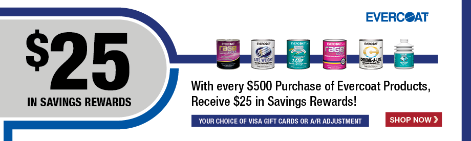 Earn Cash back with your Evercoat stock order